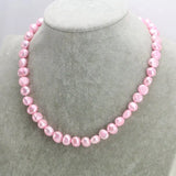Baby Pink Pearl Necklace, 8-9mm Baroque Freshwater Pearl Necklace