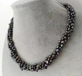 Baroque Freshwater Pearl Necklace 4 Strands 4-6mm Women Gift Jewelry