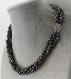Baroque Freshwater Pearl Necklace 4 Strands 4-6mm Women Gift Jewelry