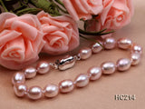 Purple Rice Shaper Freshwater Pearl Bracelet S925 Silver Clasp
