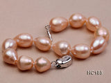 Charming 9-10mm Pink Rice Shaper Freshwater Pearl Bracelet