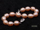9-10mm Pink Rice Shaper Natural Freshwater Pearl Bracelet