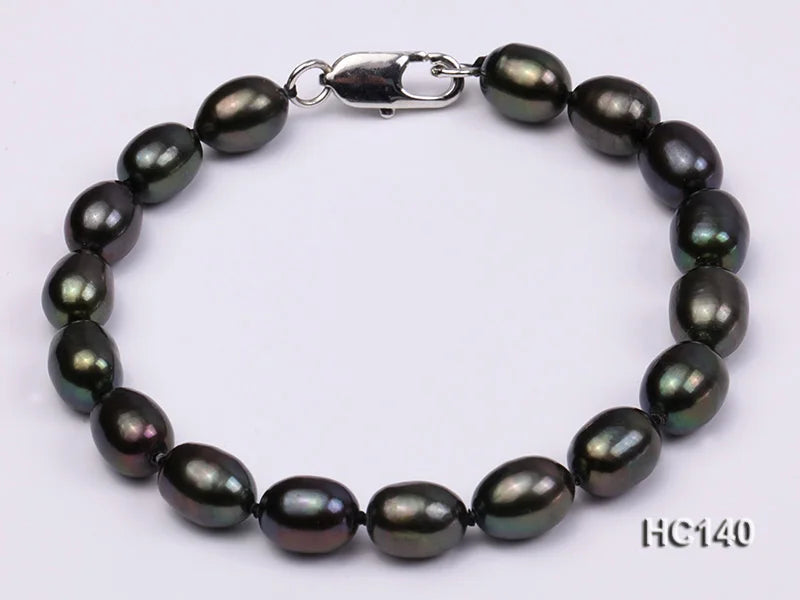 Charming AA 7-8MM Rice Freshwater Pearl Bracelet