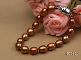 AA 7-8MM Brown Rice Freshwater Pearl Bracelet 925 Silver Clasp
