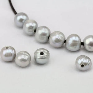 10mm Gray Freshwater Pearl Loose Beads for DIY Jewelry