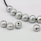 10mm Gray Freshwater Pearl Loose Beads for DIY Jewelry