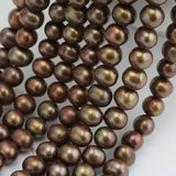 8mm Brown Freshwater Pearl Strand, 15inches DIY Jewelry
