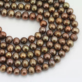 8mm Brown Freshwater Pearl Strand, 15inches DIY Jewelry