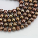 8mm Brown Freshwater Pearl Strand, 15inches DIY Jewelry