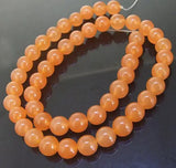 Orange Jade Gemstone Loose Beads 8mm Full Strand LC3-0167