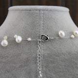 Chunky Pearl Necklace, Multi Strand Freshwater Pearl Necklace