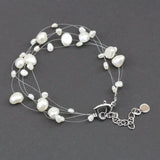 Floting Pearl Bracelet - Illusion Freshwater Pearl 5 Lines Bracelet