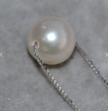 8mm Round Freshwater Pearl 925 Sterling Silver Necklace