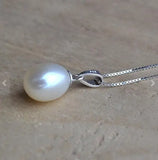 Freshwater Pearl Silver Necklace Bridesmaid Gift Fine Jewelry