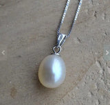 Freshwater Pearl Silver Necklace Bridesmaid Gift Fine Jewelry