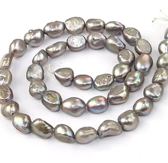 Grey Rice Freshwater Pearl Cultured Pearl 8mm Beads