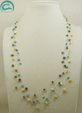 4 Row Multicolor Real Pearl Necklace
