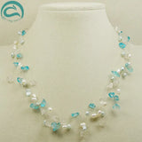 9Row Illusion Pearl Crystal Necklace - Perfect Gift