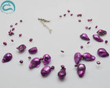 Purple Baroque 3rows Illusion Pearl Necklace