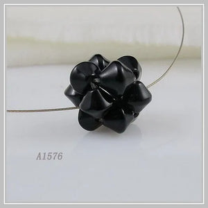 Handmade Crystal Flower Necklace, Women Gift Jewelry