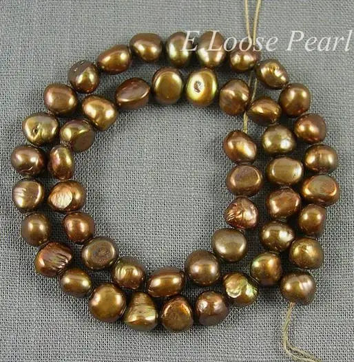 Brown Baroque Freshwater Pearl Loose Beads DIY Jewelry