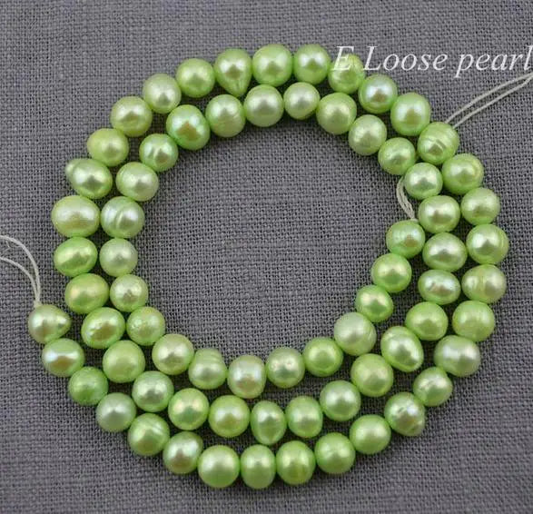 Freshwater Pearl Round Potato Loose Pearl Jewellery Cyan 5mm