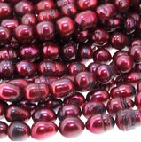 Red Rice Freshwater Pearl 7-9mm Loose Beads