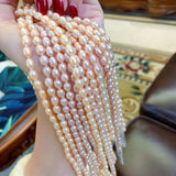 6-7mm Pink Freshwater Pearl Necklace Women Jewelry