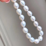 Rice Pearl Necklace 6-7mm Freshwater Pearl Necklace for Women