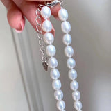Rice Pearl Necklace 6-7mm Freshwater Pearl Necklace for Women