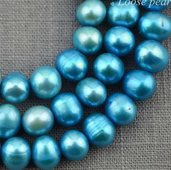 Deep Sky Freshwater Pearl Loose Beads 6.5-7.5mm Full Strand
