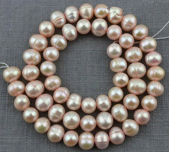 7-8mm Pale Pink Freshwater Pearl Loose Beads Full Strand