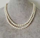 Freshwater Pearl Necklace 5-6mm 2rows - Unique Pearls