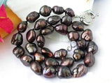 Pink Lavender Freshwater Pearl Necklace Fine Jewelry Women Gift