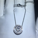 Heart Shape Pendant AAAAA Zircon CZ 925 Sterling Silver Wedding Jewelry Gift