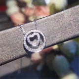 Heart Shape Pendant AAAAA Zircon CZ 925 Sterling Silver Wedding Jewelry Gift