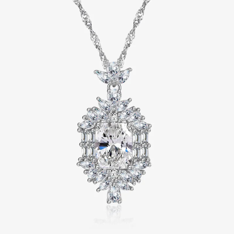 S925 Sterling Silver Crystal Pendant Necklace for Women