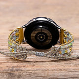 Agate Laurel-green Wax Rope Knit Smart Watch Band