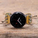 Agate Laurel-green Wax Rope Knit Smart Watch Band