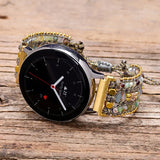Agate Laurel-green Wax Rope Knit Smart Watch Band