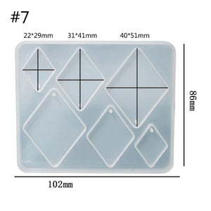 Silicone Mould Pendant Earring Making Mold Crystal Resin