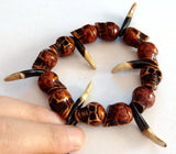 Skull Tooth Bracelet Mens Biker Jewelry