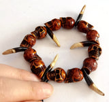 Skull Tooth Bracelet Mens Biker Jewelry