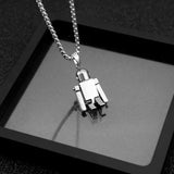 Stainless Steel Limb Activity Robot Pendant Necklace