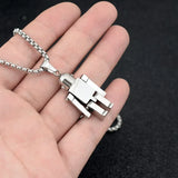 Stainless Steel Limb Activity Robot Pendant Necklace