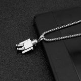 Stainless Steel Limb Activity Robot Pendant Necklace