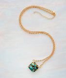 Turquoise Stone Pendant Choker Necklace for Women