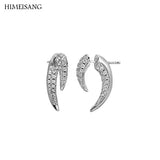 Pave Double Spike CZ Ear Jacket Studs