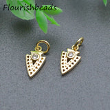 Nickel Plated Cz Pave Triangle Charms 20pc