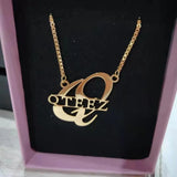 Customized Big Initial Letters Name Necklace Choker